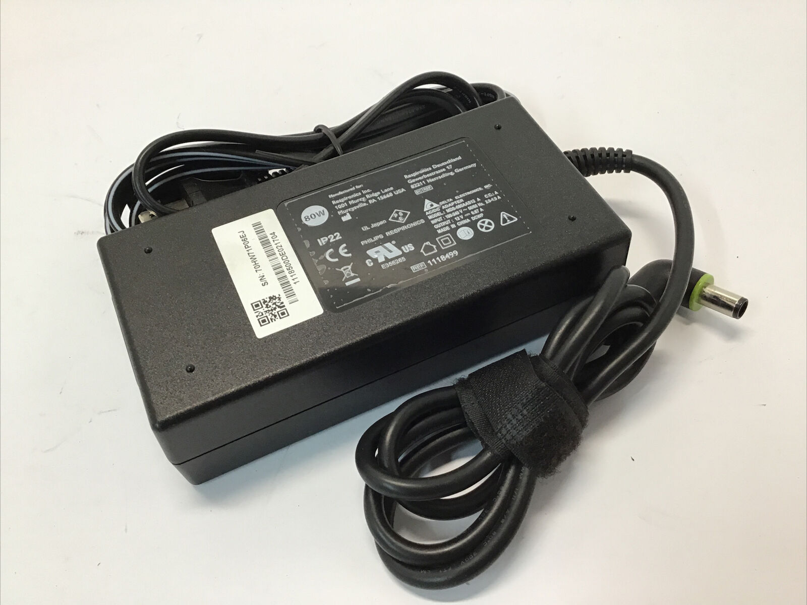 Philips Respironics 80W AC Power Supply Adapter 12V 6.67A CPAP MDS-080AAS12 A Type: Ac Adapter C - Click Image to Close